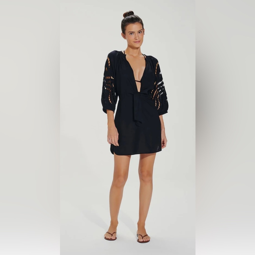 Vix Swimwear Alice Chemise Black Coverup